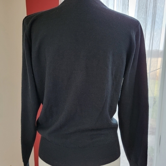 Euc valda black buttonfront cardigan size medium - Picture 2 of 9